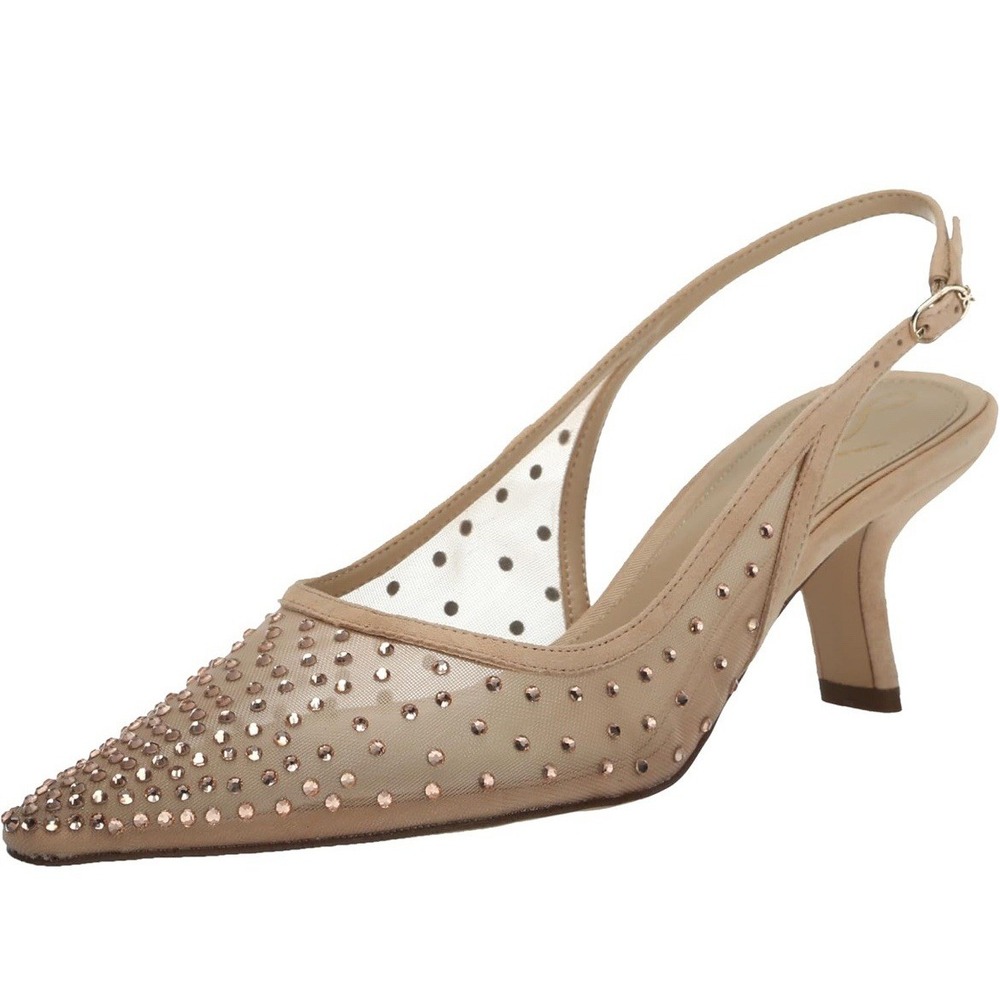 Sam Edelman Bianka Slingback Tan Mesh Pump Women's size 9 NIB
